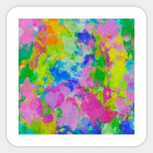 Colorful Abstract Watercolor Painting Sticker